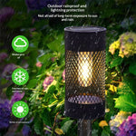 Elfeland 2Pcs Solar LED Lawn Light 3000K Light Sensor Control Waterproof IP44 Outdoor Light for Garden Courtyard Lawn Decoration Landscape Lighting