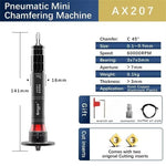 AX2 Series Mini Pneumatic Chamfering Machine 60K RPM Adjustable Metal Deburring Tool Handheld Arc Corner Trimming Cutting Inserts Multitool