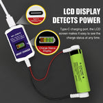 MH-5D8CD Smart Magnetic USB Charger Type-C Fast Charging Compatible 18650 21700 Battery Compact Portable Battery Tester with LCD Display
