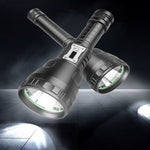 3000LM Strong Light Flashlight Large Light Cup Fixed Focus Outdoor Flashlight With Electronic Display