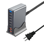 [GaN Tech] Bakeey YMX-670W 670W 8-Port USB PD Charger 2USB-A+6USB-C PD QC Fast Charging Desktop Charging Station EU Plug US Plug for iPhone 16 16 Pro 15 14 13 Pro Max for Samsung Galaxy S25 Ultra for Xiaomi 15 Pro