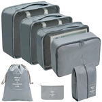 290T 7-Piece Waterproof Travel Storage Bag For Clothing Storage Luggage Foldable Clothes Shoes Underwear Portable Storage Bag Dustproof Luggage Bag