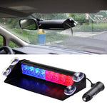 LinkMejor Car Warning Light Front Windshield Warning Light 8LED Emergency Dash Strobe Lights Emergency Signal Lamp 3 Flashing Mode