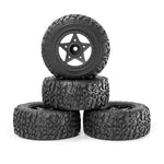 4PCS D231 Upgraded Off-Road Tires Wheels for 1/8 1/10 Short Course Truck RC Cars Vehicles Models Parts Accessories