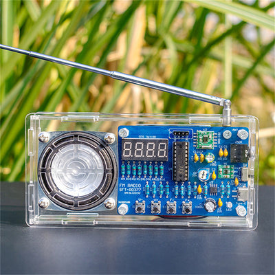 Electronic FM Radio DIY Hand-Soldered Kit LED Digital Display 87.5-108MHz Type-C Power STC8G1K08 + RDA5807M AXS2031 Mono 3-5W
