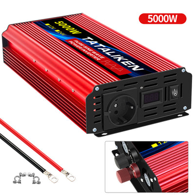 LinkMejor Power Inverter 12V 24V to 110-220V Pure Sine Wave 2000W Rated Power 5000W Peak Power Converter Home Inverter