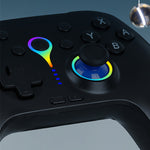 K22/K23 Wireless Gaming Controller with 1KHz Hall Effect Joysticks Tri Mode 6 Axis Gyro RGB Vibration for PC Switch iOS Android with Phone Bracket