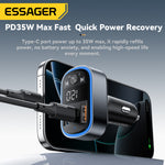 LinkMejor F748 bluetooth 5.3 FM Transmitter 2USB-A+USB-C PD3.0 QC3.0 FCP AFC iP2.4 USB Car Charger LED Digital Display Support TF Card/U Disk Wireless Radio Adapter HiFi Music Play Car Kit With Mic Hands Free Calls