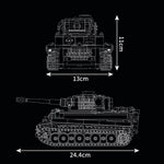 Mould King Military Series 20014 Tiger Tank 1:35 Scale APP RC Motorized Building Block Assembly Kitwith MK5 Power Module for Children Gifts