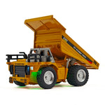 LinkMejor HG4-431 RTR 1/64 2.4G Mini RC Car Alloy Dump Truck Support App Remote Controlled LED Light Sound Engineering Vehicle Two Speed Desktop Toys Model Collection Gift For Boys