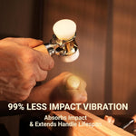 LinkMejor KM-18 Mallet Hammer 22-Ounce Brass Head Mallet Replaceable Plastic Hammer Heads Nylon Inserts Comfortable Handle Reduces Hand Fatigue