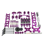Metal Upgrade Parts WLtoys 144001 144010 124017 124019 Rlaarlo 1/14 1/12 AM X12 RC Car Shock Tower Arm Rod Kits