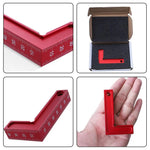 LinkMejor 75x45mm Square 90 Degree Right Angle Ruler L Square Ruler Aluminum Alloy Woodworking Scriber
