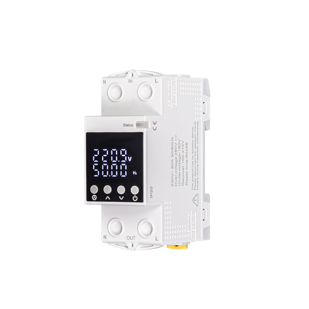 LinkMejor WM-AXA1-TW-E2S WiFi Smart Switch 80A Load Remote Control LED Display Fire Retardant Housing Energy Monitoring