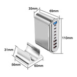 [GaN Tech] Bakeey YMX-613 600W 8-Port USB PD Charger 3USB-A+5USB-C PD QC Fast Charging Digital Display Desktop Charging Station EU Plug US Plug for iPhone 16 16 Pro 15 14 13 Pro Max for Huawei Pura X for Xiaomi 15 Ultra for Samsung Galaxy S25 Ultra