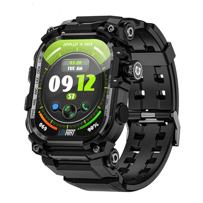LinkMejor APPLLP 7 MAX 5G Android Smart Watch 2.06 Inch AMOLED Display GPS WiFi Heart Rate Blood Oxygen Monitor Sleep Monitoring Multi-sport Modes Music Playback NFC Function Flashlight 2MP Pull-out Camera