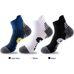 3 Pairs Men's Breathable Sports Socks Wicking Sweat Deodorant Outdoor Running Cycling Fitness Climbing Ankle Socks Comfortable