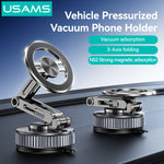 LinkMejor ZJ087 Vacuum Suction Magnetic Phone Holder N52 Strong Magnet Car Mount 1080° Rotation Foldable Zinc Alloy Dashboard Cell Phone Holder