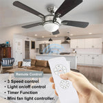 LinkMejor WiFi Ceiling Fan Lamp Remote Control AC110V 220V Timing Control Switch Adjusted Wind Speed Transmitter with Alexa Google Assistant Yandex Alices