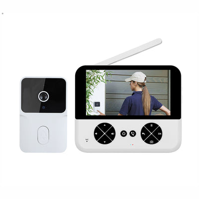 M16 Visual Doorbell 4.3-Inch IPS Display HD Camera Infrared Night Vision Wireless Bidirectional Intercom Long Battery Life Easy Installation