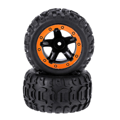 2PCS Tires Wheels Rims for LinkMejor 16889 1/16 RC Car Vehicles Spare Parts M16038