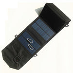 5V 15W USB Solar Chargers with 5 Folding Solar Panel Portable Solar Cell Waterproof Solar Battery Chargers Power Bank