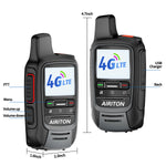2Pcs AIRITON AI-300 4G LTE Long Range Walkie Talkie Unlimited Distance Type-C Charging Clear Sound Noise Cancellation Portable Two Way Radio