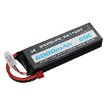 LinkMejor 7.4V 6000mAh 60C 2S Lipo Battery T Plug with XT60 Adapter for RC Model