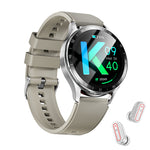 X10 1.39inch HD Screen CNC Metal Steel-feel Watch with TWS Earphones bluetooth Call Heart Rate Blood Pressure 3605 Real Blood Oxygen Monitor Sleep Monitoring NFC Function Multi-sport Modes Music Playback IP67 Waterproof Smart Watch