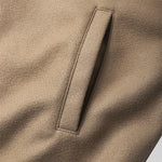 LinkMejor Mens Solid Stand Collar Button Front Jacket Casual Fall Winter Outwear Top with Pockets S-5XL