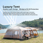 Xmund Large Camping Tent Quick Setup two-bedroom one-living room Shelter Waterproof Tent with Canopy for Outdoor Family Adventures