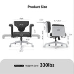LinkMejor FREEDOM-X FB Standard Edition with Armrests Multi-Posture Cross-legged Chair Short Lint PU Wheel