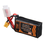 LinkMejor 11.1V 850mAh 100C 3S Lipo Battery XT30 Plug for RC Racing Drone