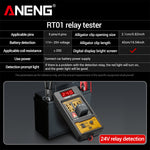 LinkMejor RT01 Automotive Relay Tester Digital Voltage Relay Detecter 4-Pin 5-Pin Relay Display 12V 24V Battery Diagnostic Tool