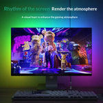 Elfeland RGB LED Light Bar Screen Sync & Music Sync Computer Monitor Ambient Backlight for Ambiance Gaming Room Setup Desktop Lighting