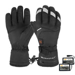 LinkMejor 3-Modes Electric Heated Gloves  Full Fingers Heating Winter Gloves Men Women Waterproof Tactical Mittens