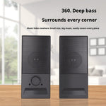 K2063 Desktop Computer Speaker USB Wired Speaker Dual 52mm High-magnetic Speaker 360° Stereo Surround Sound Support AUX/MIC Power Bank Function Smart Home Speaker Soundbar