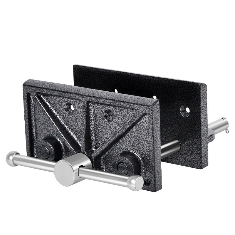 LinkMejor Heavy Duty Ductile Cast Iron Bench Vise 6-3/8" Jaw Width 4-1/2" Max Opening Quick Release Industrial Workbench Clamp for Drill Press