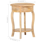 Side Table 14.6"x14.6"x24" Solid Mango Wood