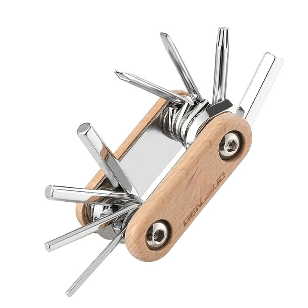 LinkMejor 8 in 1 Portable Folding Mini Bike Repair Tool Multifunctional Screwdriver Hex Wrench for Bike Tire Chain