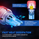 LinkMejor Pair 12V T15 LED Light Bulb 3020SMD Turn Signal Bulb 2W 256LM White Light Brake Reversing Lamp