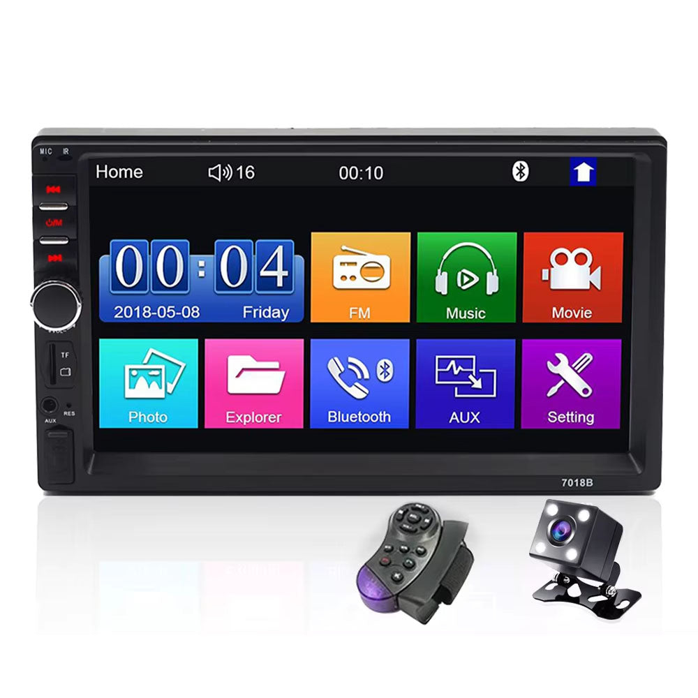 7018B Car Radio 7 Inch 2Din FM Modulator Stereo Receiver Support RearView Camera Audio Player Bluetooth Mirror Link MP5
