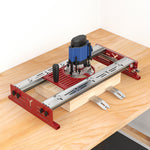 LinkMejor Trimming Router Base Trimming Machine Workbench Base Adjustable Slider Aluminum Alloy 65mm to 132mm Compatibility