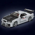 Mould King 10113 Technical Car Toys The MOC Skyline R34 Sport Car Model Building Block Assembly Kit 1471PCS Brick Set Kids Boys Birthday Gift