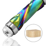 LinkMejor 1/4 Inch 6.35mm Shank Nano Coated Spiral Compression Flush Trim Router Bit Top & Bottom Bearing Milling Cutter for Wood MDF Decorative Panels