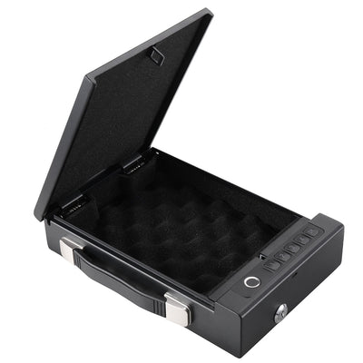 Smart Fingerprint Safe with Tuya App 29cm x 19cm x 6.3cm Iron Construction Alarm System Secure Storage Advanced Biometric Lock