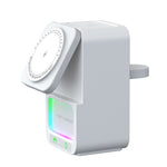 DH19 5-in-1 15W Wireless Magnetic Charger Come with bluetooth Speaker Night Light Function Fast Wireless Charging Station for Smart Phone for iPhone 17 17Pro 16 15 14 Pro Max for Huawei Pura 80 Ultra for XIAOMi for Apple Watch for Airpods