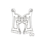LinkMejor 14210 RC Car Front Swing Arm Steering Seat Rear Swing Arm Rear Mount Spart Parts 14210B 14220B 16230 14240B 14250B 16260