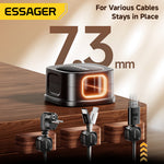 LinkMejor ES-ZL01 Magnetic Cable Organizer Desk Cord Management Holder Wall Mount Charging Wire Clip Universal Fit Up to 7.3mm Adhesive Mount Cable Keeper