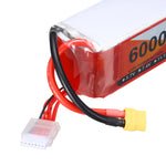 LinkMejor 22.2V 6000mAh 65C 6S LiPo Battery XT60 Plug for RC Drone